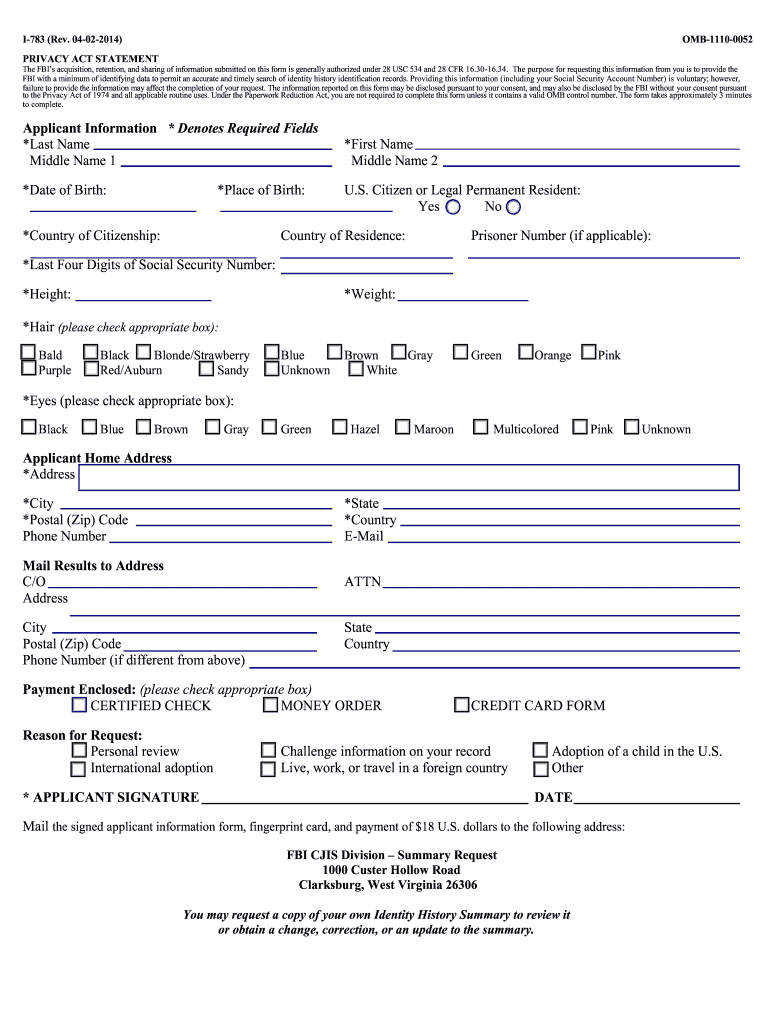 Omb 1110 0052  Form