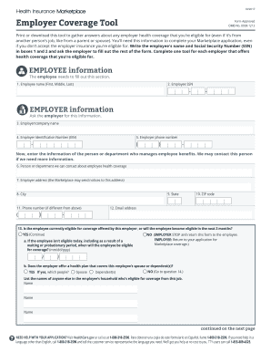  Employer Coverage Tool PDF HealthCare Gov Healthcare 2014-2024