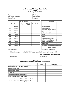 Concrete Mix Design Form PDF