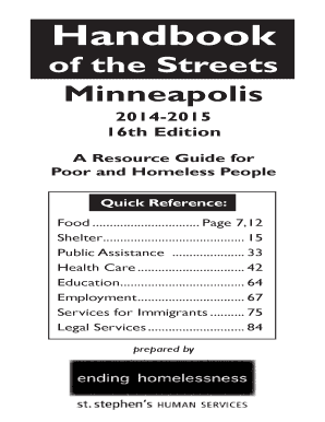 Handbook of the Streets PDF St Stephen&amp;#39;s Human Services Ststephensmpls  Form