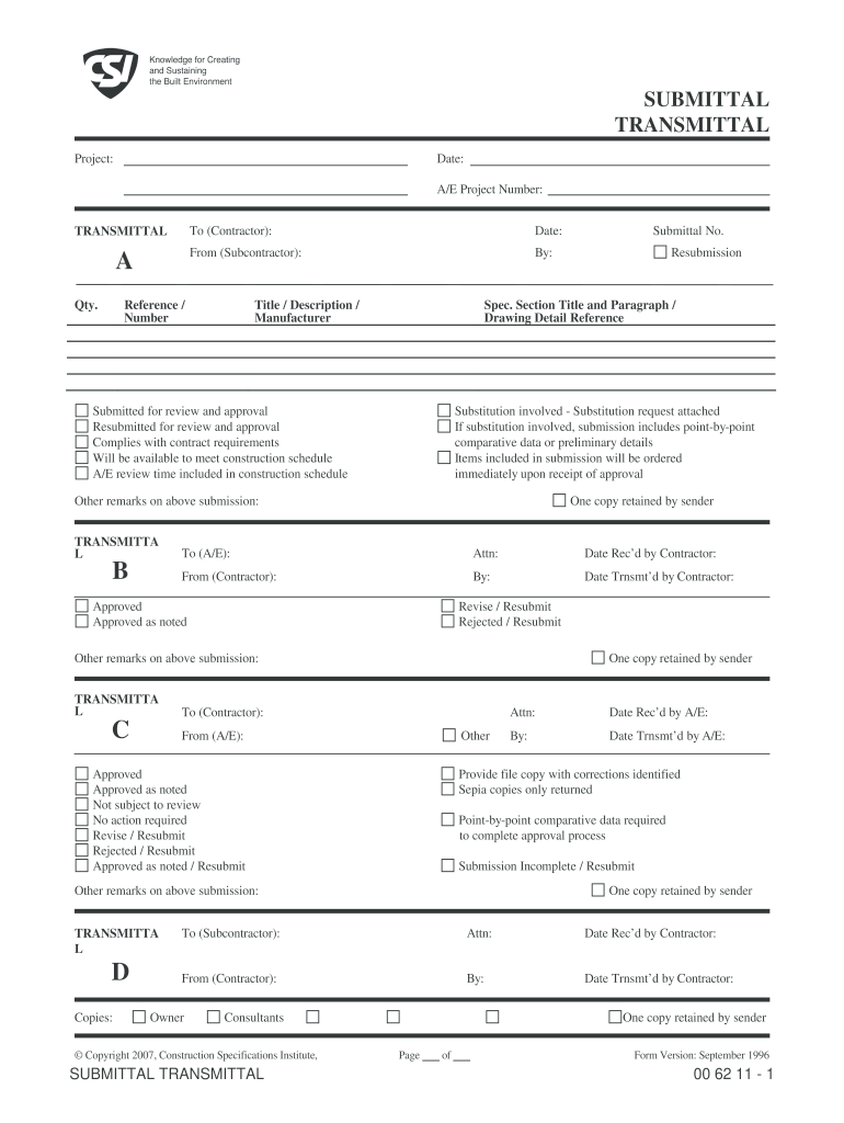 Csi Form 12 1a PDF