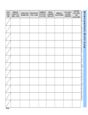 Emergency Evacuation Log Form DOC in