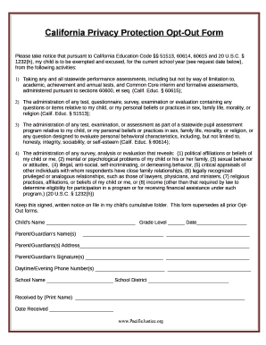California Privacy Protection Opt Out Form Pacific Justice Institute Pacificjustice
