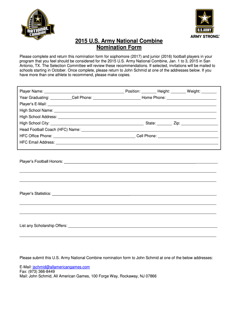  Us Army Application Forms 2015