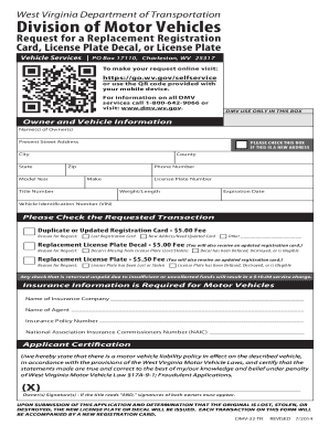 DMV 32 TR West Virginia Department of Transportation Transportation Wv  Form