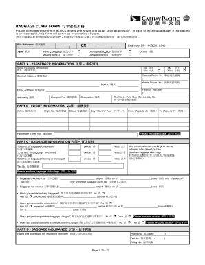 Cathay Pacific Retiree  Form