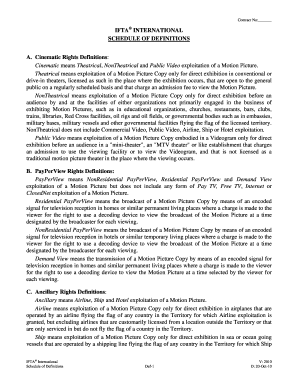 Ifta Standard Terms  Form