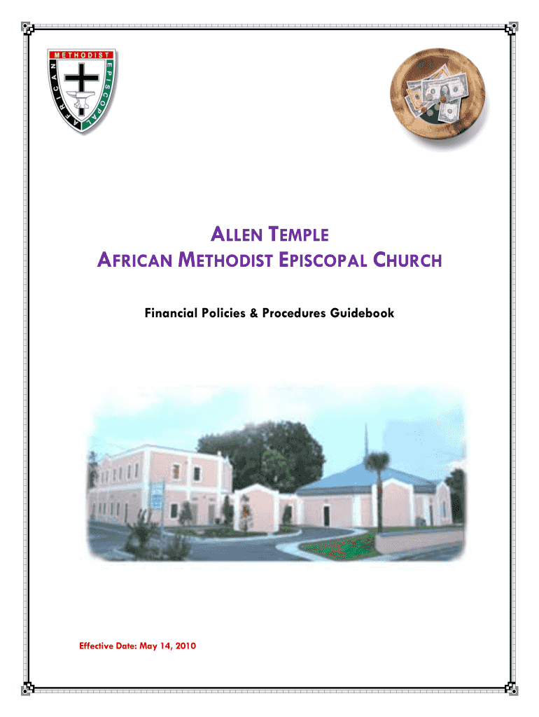 Allen Temple African Methodist Episcopal Church Financial Polici  Form