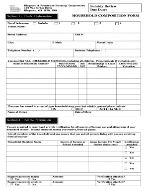 Household Composition Form