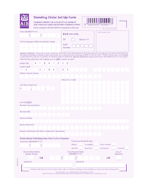  Bank of Ireland Cancel Standing Order Form 2013-2024