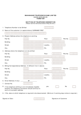 Mtnl Shifting Form