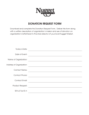 Nugget Donation Request  Form