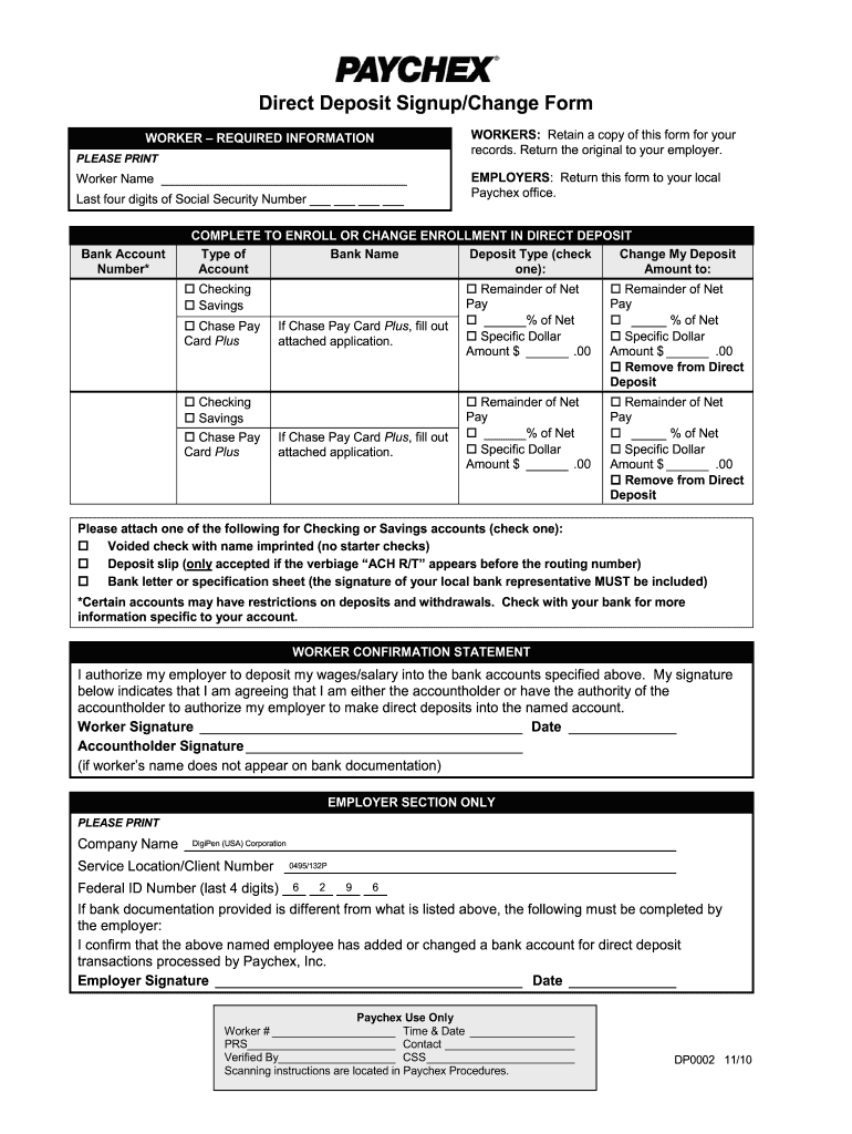  Paycheck Dp0002 Form 2010