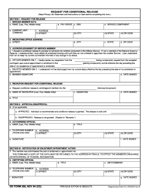 Dd 368 Fillable  Form