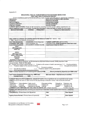 Psychotropic Medication Review Form