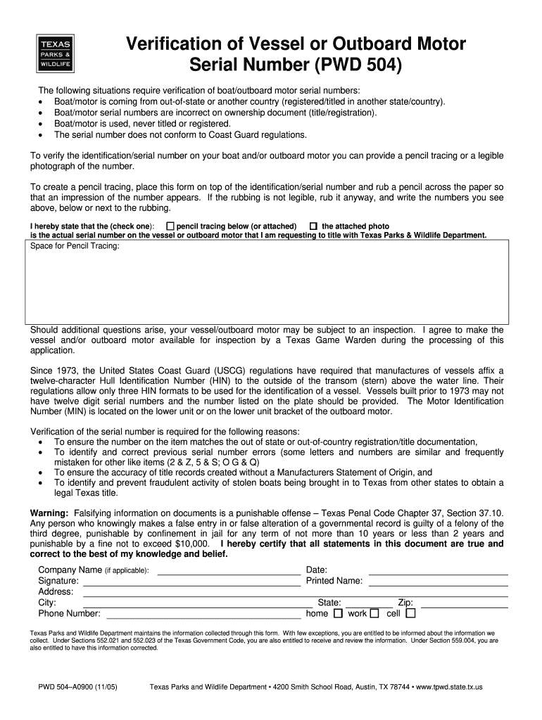 Pwd 504  Form