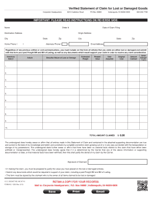 Get and Sign Claims Wheaton World Wide Moving 2012-2022 Form