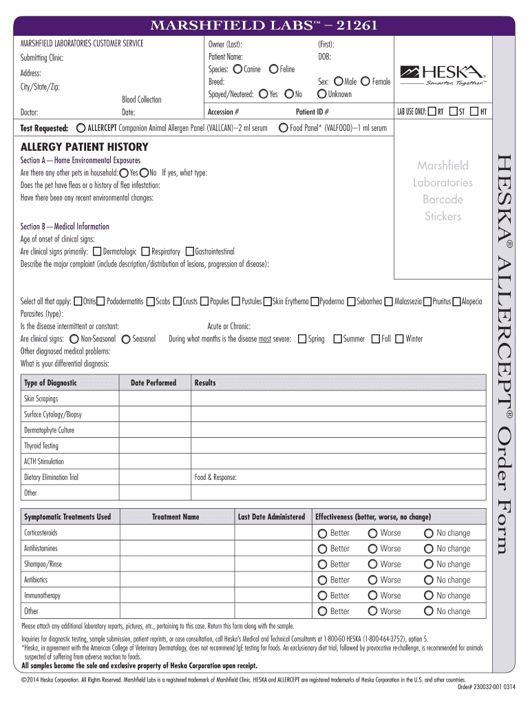 Allercept  Form