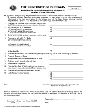 How to Get Migration Certificate from Burdwan University  Form