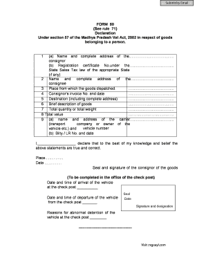 Rule 71 under Section 57 Form