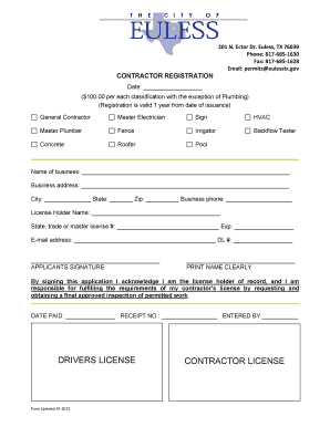 Euless Permits  Form