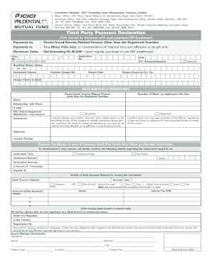 Third Party Declaration Form Icici Prudential