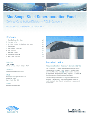 Bluescope Steel Superannuation Fund  Form