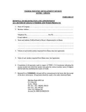 Forestry Commission Ghana Online Registration  Form