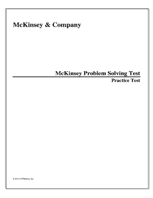 Mckinsey Problem Solving Test Form