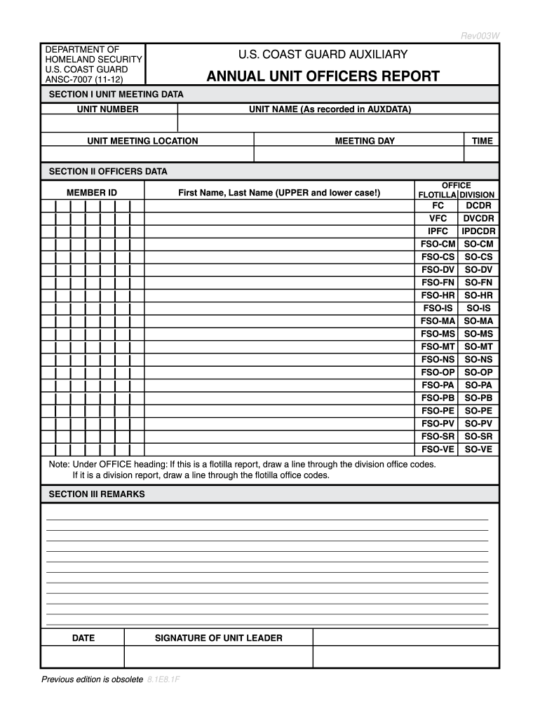  A7007f PDF 11 12 Rev002 Annual Unit Officers Report  Forms Cgaux 2012