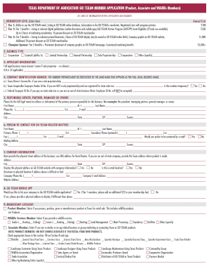 Membership Application Go Texan Gotexan  Form