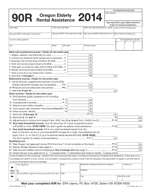 Form 90R, ERA, Oregon Elderly Rental Assistance Oregon Gov Oregon