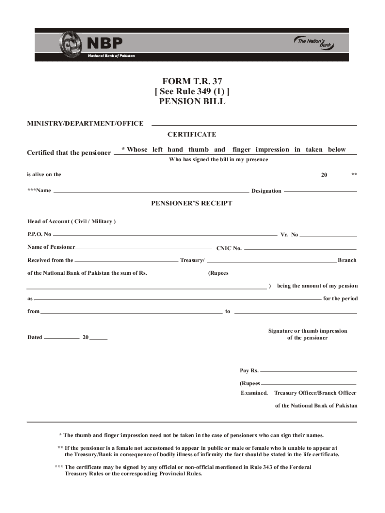 National Bank Pension Form