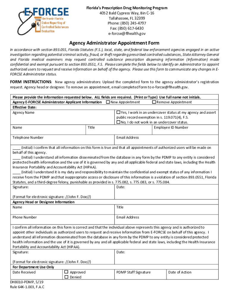 Floridas Prescription Drug Monitoring Program 2019-2025