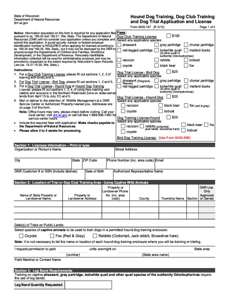 9400 167  Form