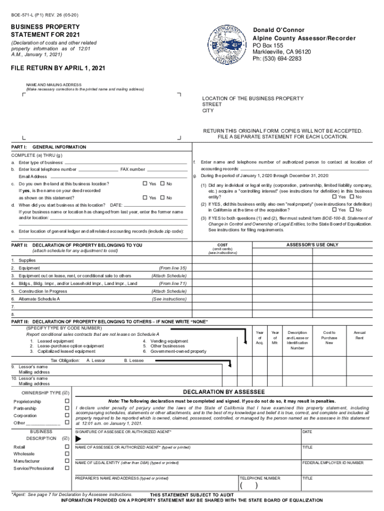 Form 571 L Santa Clara County