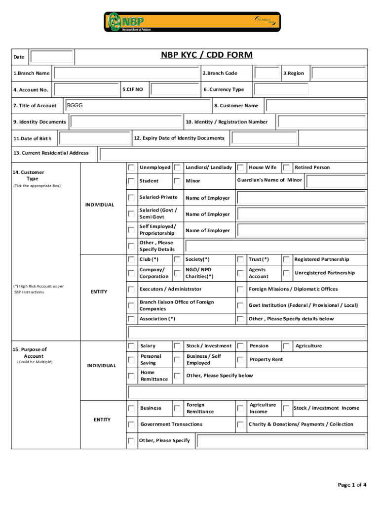 Pk Kyc  Form