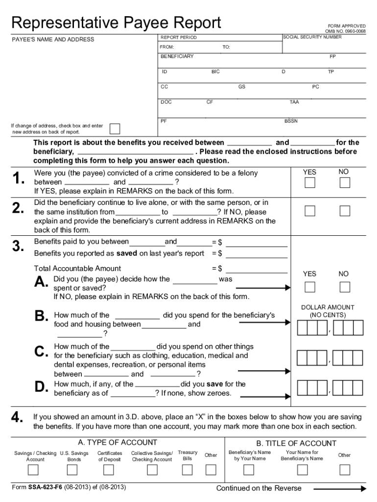  Social Security Administration Representative Payee Report 2013-2024