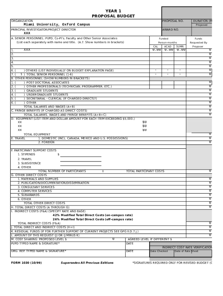 NSF Excel Budget Template Budget Templates  Form