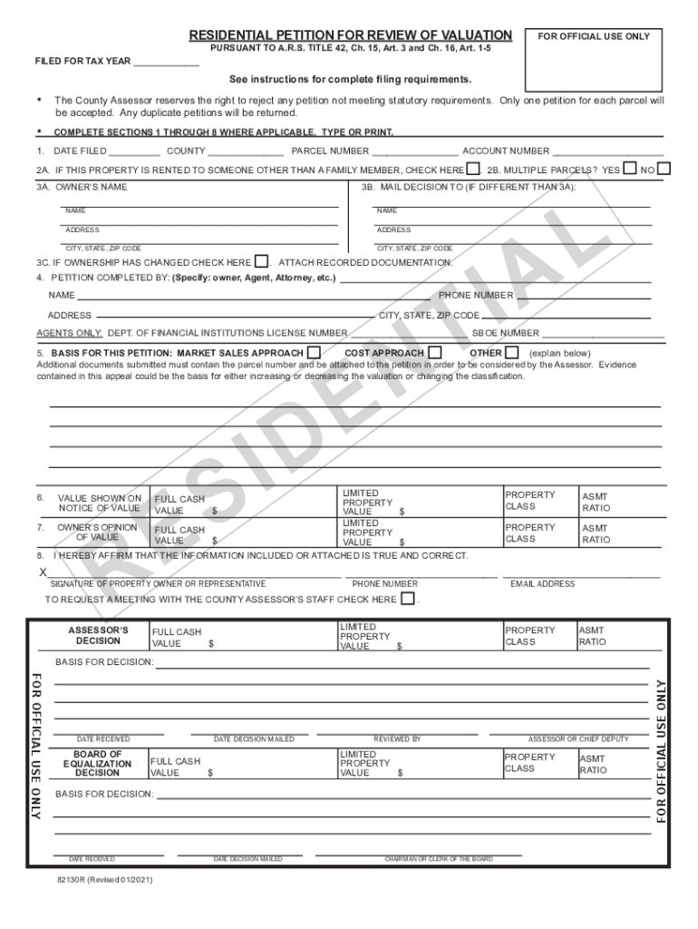  Get the INSTRUCTIONS RESIDENTIAL PETITION for REVIEW of 2021