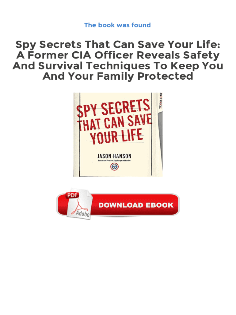 Spy Skills Book PDF  Form