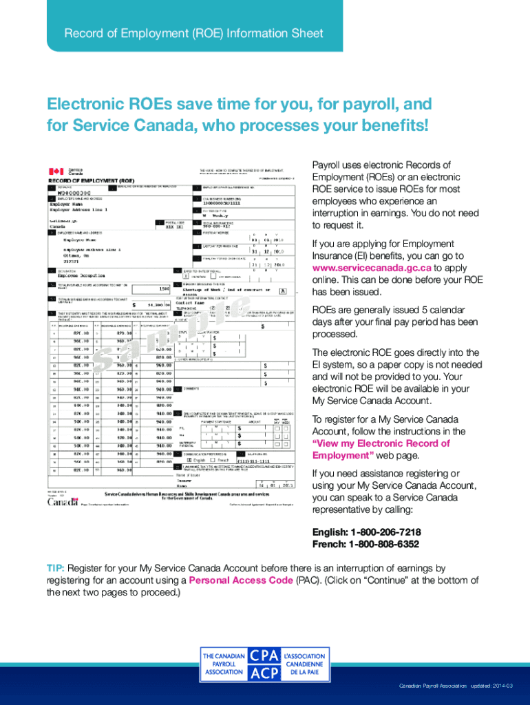 CPA 219420 ROE Info Sheet  Form