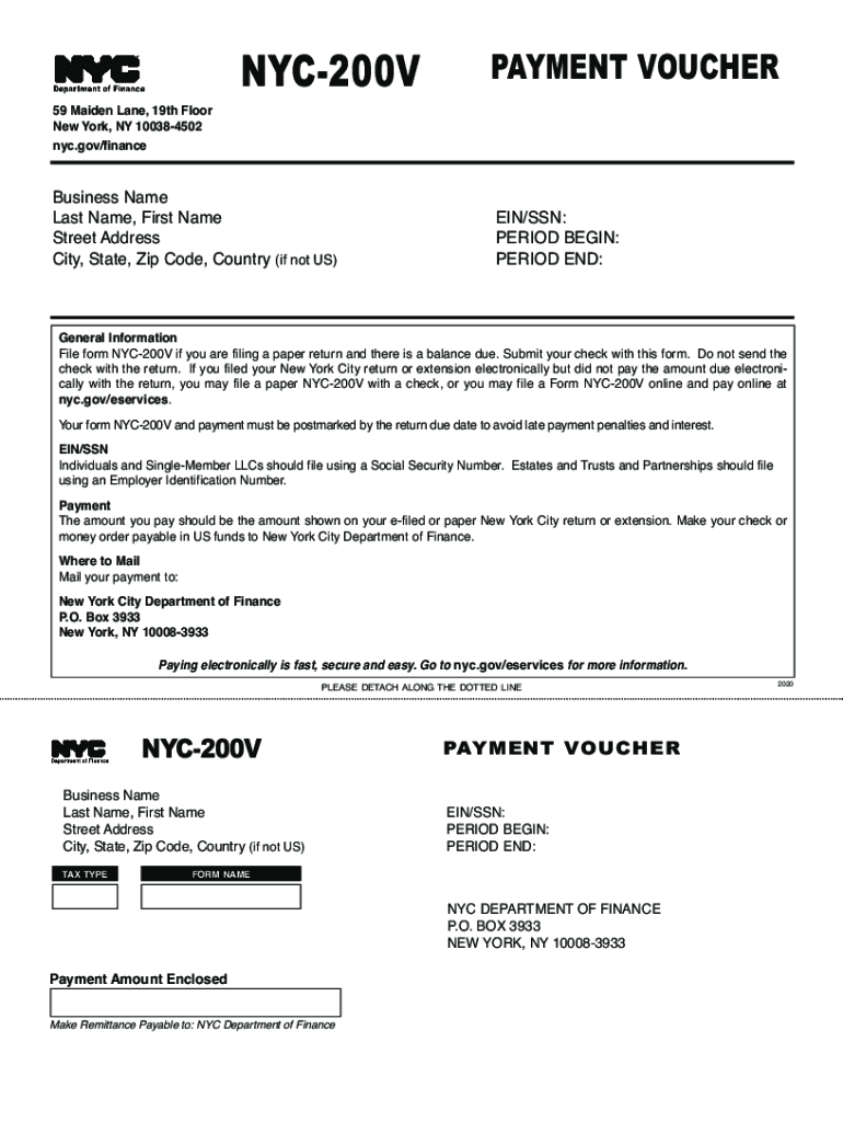 Get and Sign Form NYC 200V Download Printable PDF or Fill Online 2020-2022