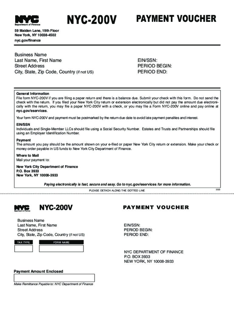  Form NYC 200V Download Printable PDF or Fill Online 2020-2024