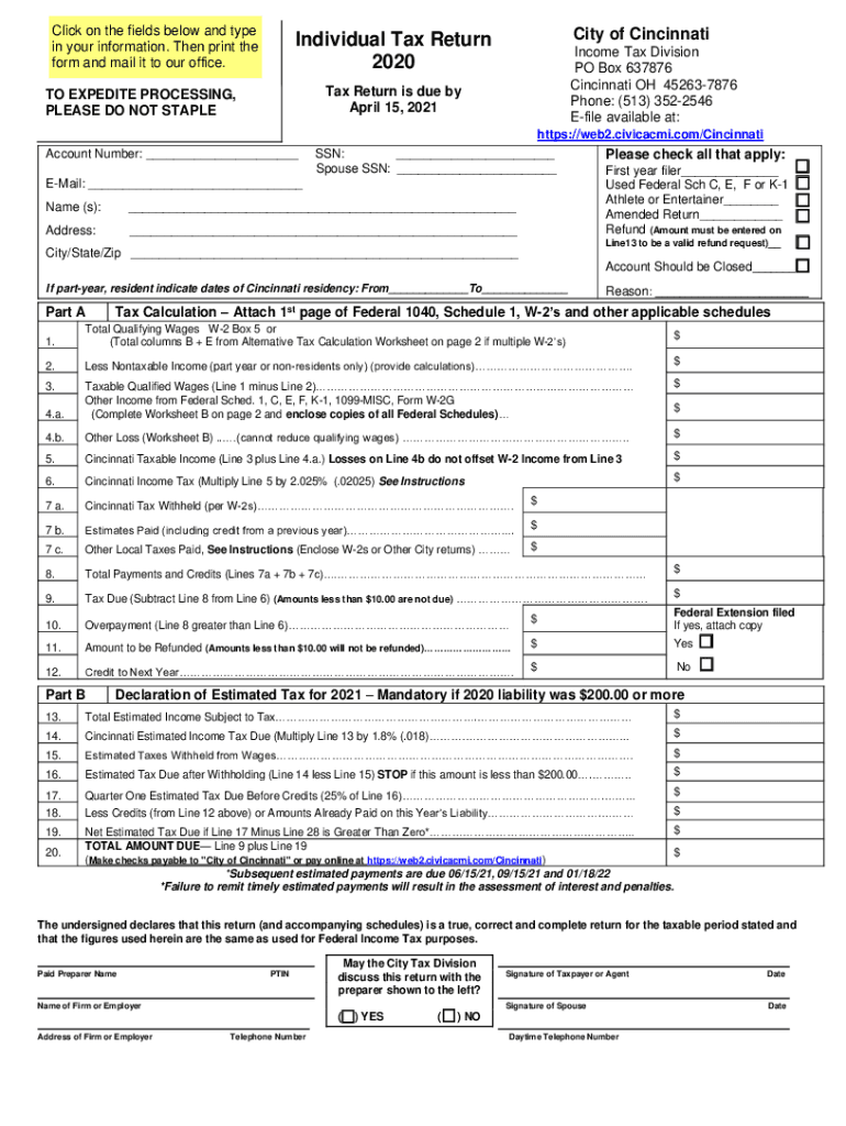  City of Cincinnati the Best Template and Form 2020