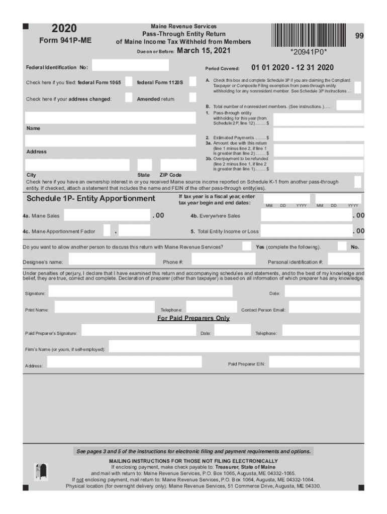  MAINE REVENUE SERVICES NONADMITTED PREMIUMS TAX 99 2020