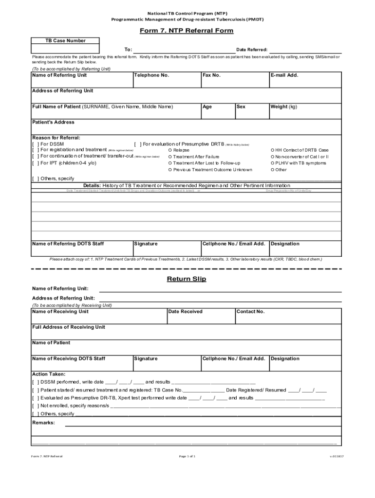 Ntp Referral Form