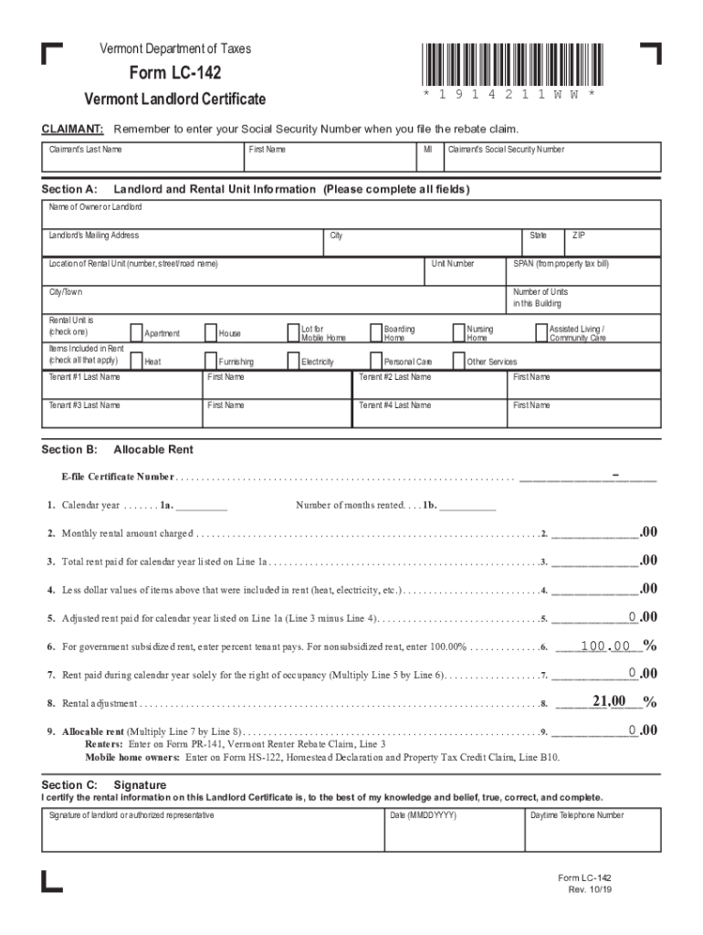 Vermont Tax Renter Rebate