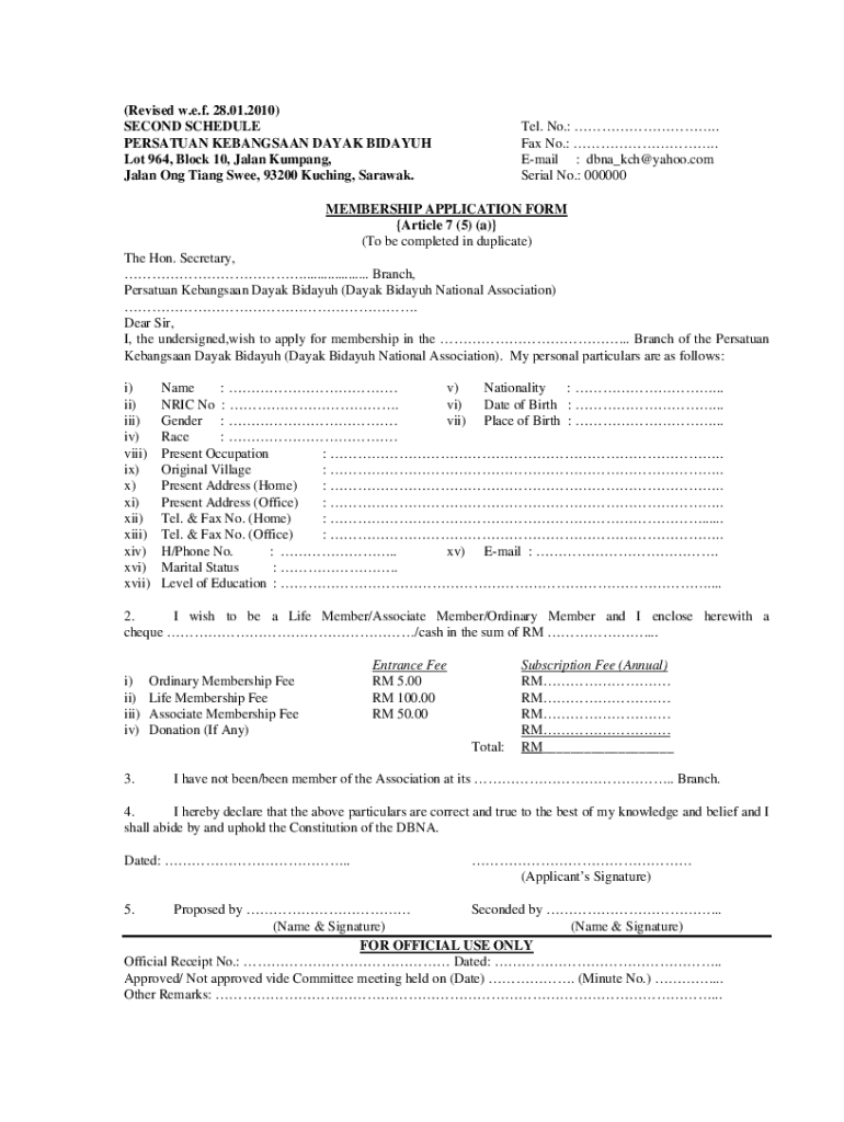 Jadual Pcb PDF  Form