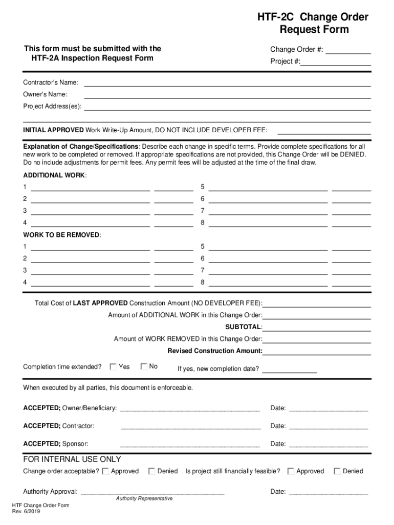 HTF5Change Order  Form